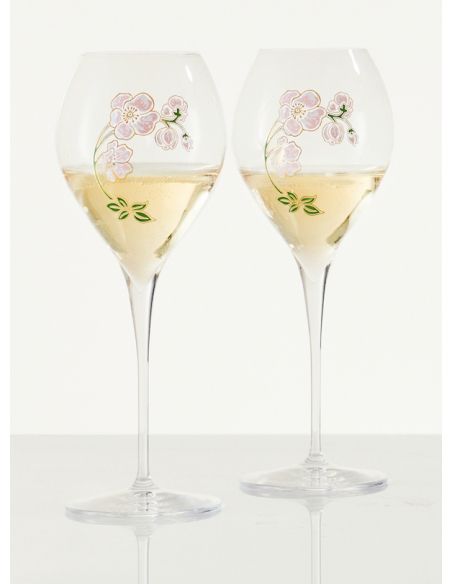 Perrier-jouët 6 Giftbox Blanc de blancs & 6 glasses 28.5 cl Limited Edition - 75 cl