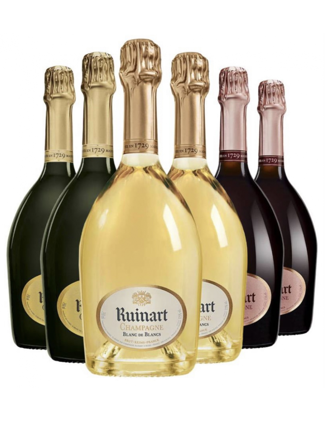 2 75 & cl Blanc Rosé - blancs 6 x 2 Set de 2 Brut & Ruinart