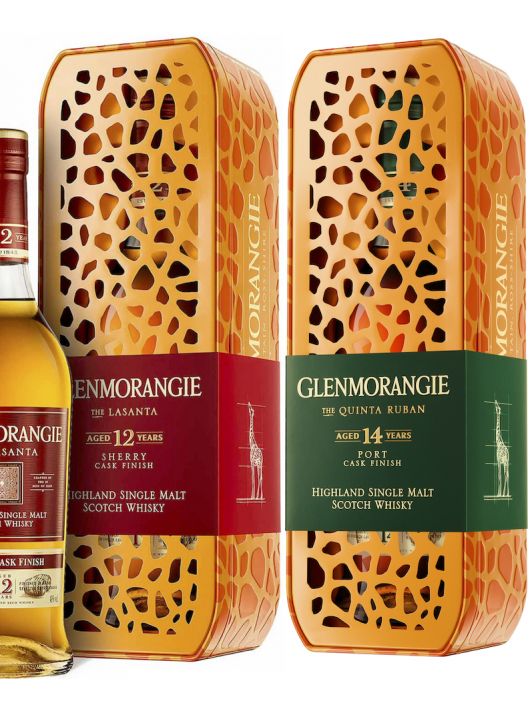 Whisky Glenmorangie Duo Set Limited Edition Girafe Giftbox Lasanta & Quinta Ruban - 2 x 70 CL