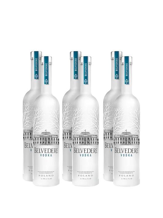 Belvedere Vodka 6 bottles Pure - 40% - 6 x 70 CL