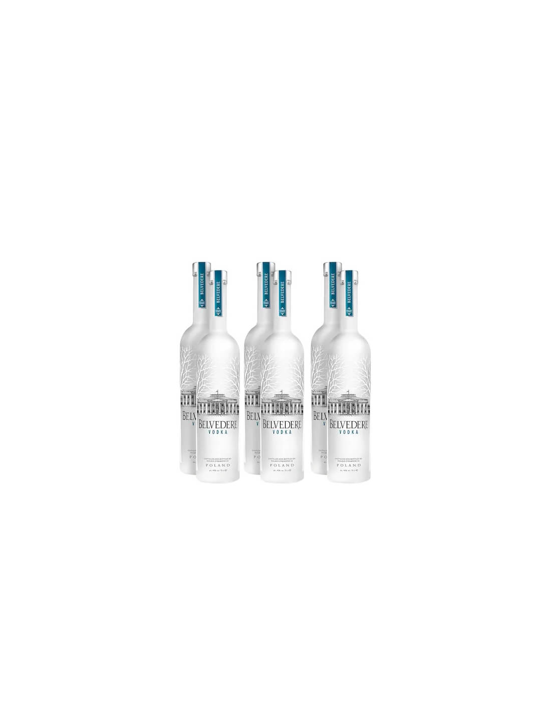 Belvedere Vodka Set 1 Ice Bucket & 6 bottles Pure 40 6 x 70 CL