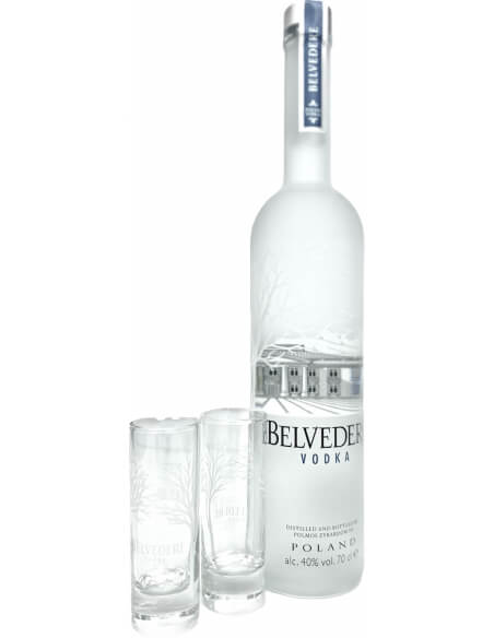 Belvedere Vodka 2 Mini Shot Glasses