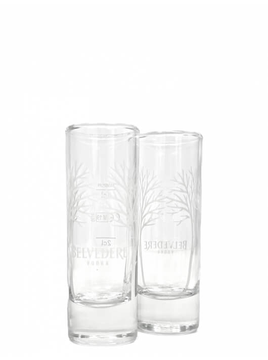 Belvedere Vodka Set 2 Mini Shot glasses & 1 Pure bottle - 40% - 70 cl