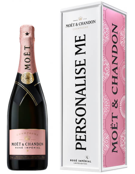 Moët & Chandon Rosé Impérial Metall Geschenkbox "Personnalise Me" - 75 CL