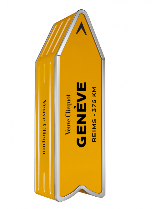 Veuve Clicquot ARROW "GENÈVE" Metal GIFTBOX Brut Carte Jaune - 75 cl