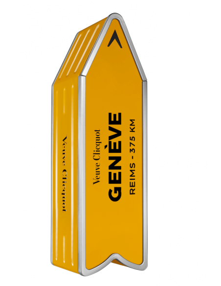 Veuve Clicquot ARROW "GENÈVE" Metal GIFTBOX Brut Carte Jaune - 75 cl