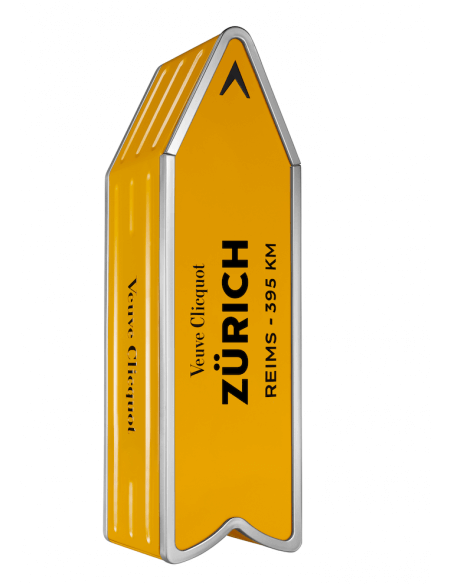 Veuve Clicquot ARROW "ZÜRICH" Metal GIFTBOX Brut Carte Jaune - 75 cl