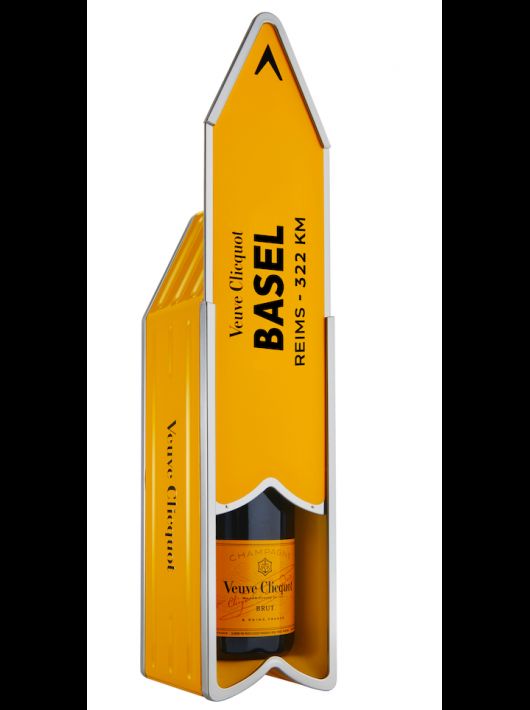 Veuve Clicquot ARROW "BASEL" Metal GIFTBOX Brut Carte Jaune - 75 cl