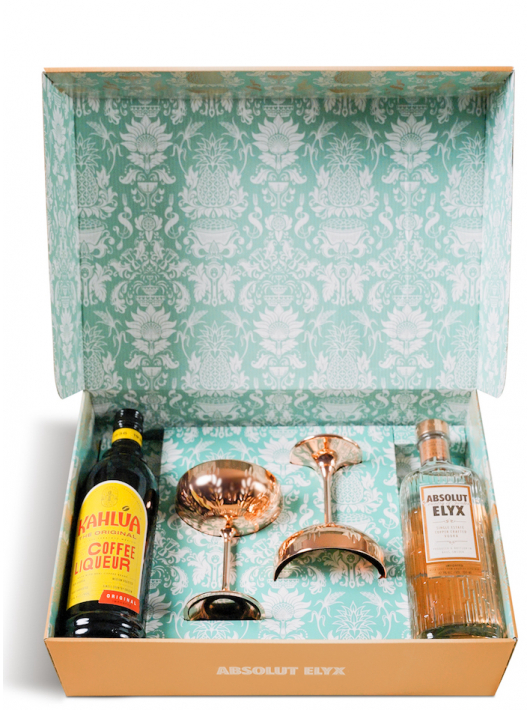 VODKA ABSOLUT ELYX ESPRESSO MARTINI COCKTAIL SET 2 x 70 CL