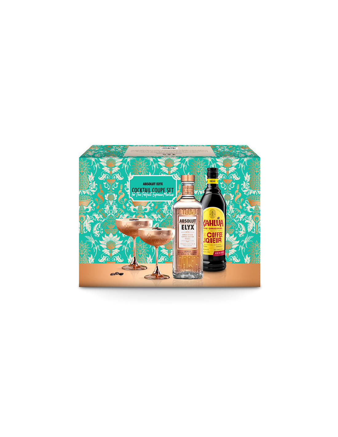 VODKA ABSOLUT ELYX ESPRESSO MARTINI COCKTAIL SET 2 x 70 CL