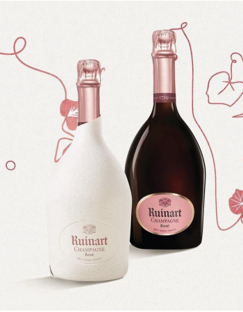 Ruinart Set 2 neutral glasses 41 cl & Rosé second skin - 75 cl 2