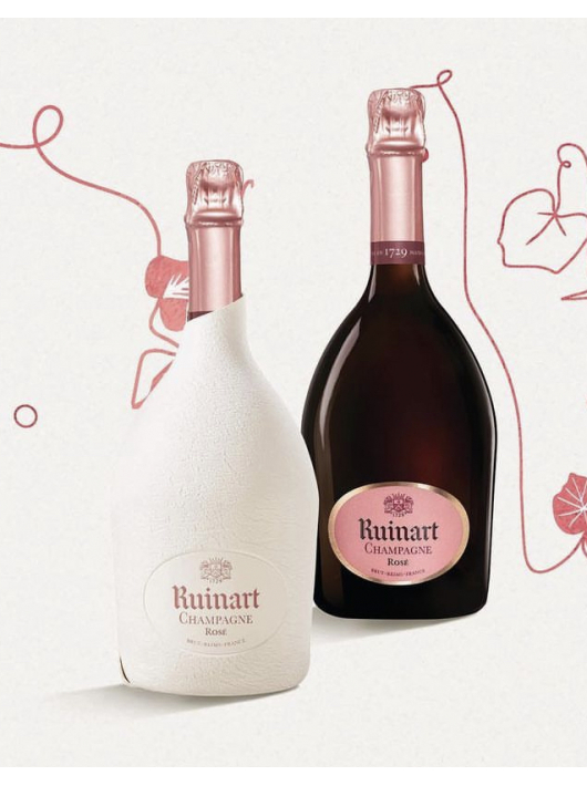 Ruinart Set 2 Neutrale Glasër 41 cl & Rosé second skin - 75 cl