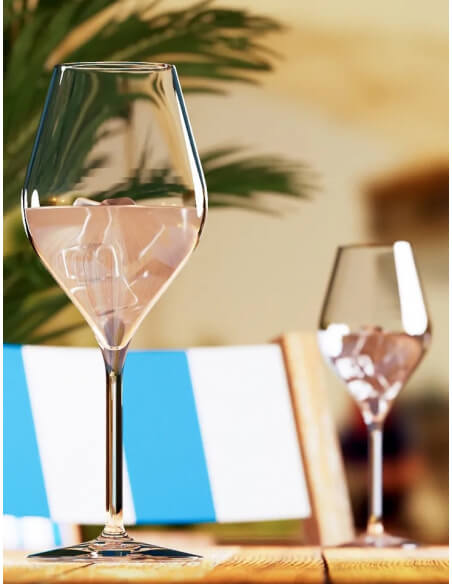 Champagne 6 Unbreakable PLEXI champagne glasses 38 cl