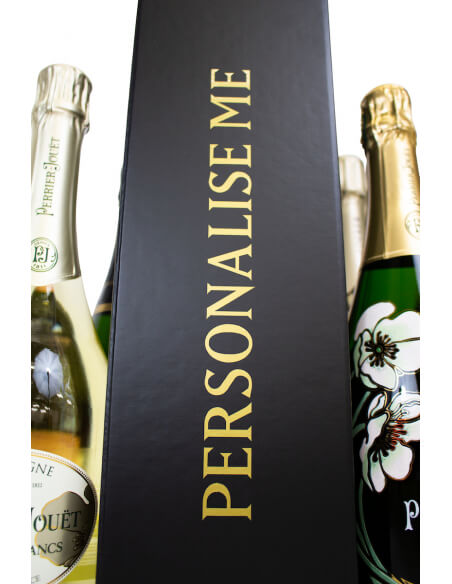 Misterchampagne.ch Coffret carton Noir personnalisé 20 lettres GOLD - 75 cl