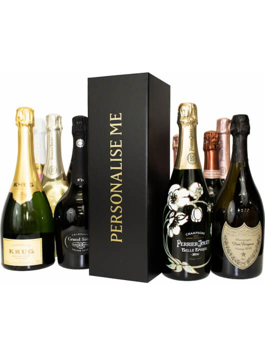 Misterchampagne.ch Coffret carton Noir personnalisé 20 lettres GOLD - 75 cl