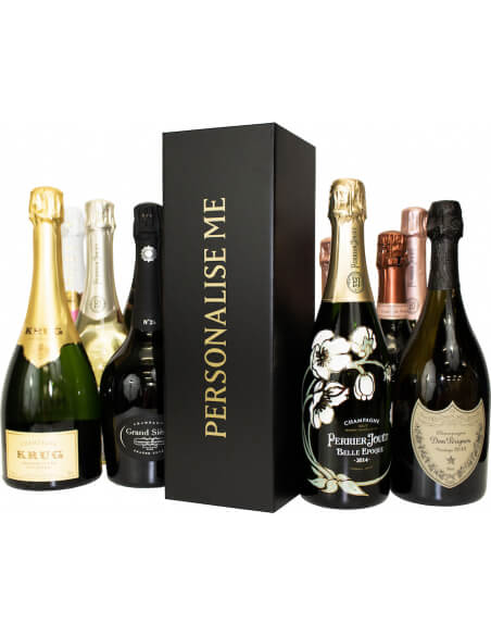 Misterchampagne.ch Coffret carton Noir personnalisé 20 lettres GOLD - 75 cl