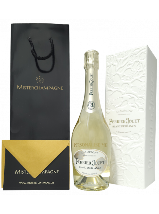 Perrier-jouët Blanc de blancs Personalisierte - Giftbox 75 cl