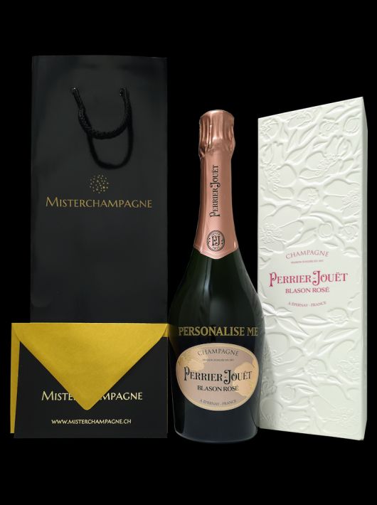Perrier-jouët Blason Rosé Personalisierte - Giftbox 75 cl