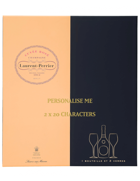 Laurent-Perrier Giftbox Personnalisable Cuvée rosé & 2 verres Limited Edition