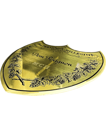 Dom Pérignon Bouclier en métal personnalisé pour coffret - 3 lettres maximum