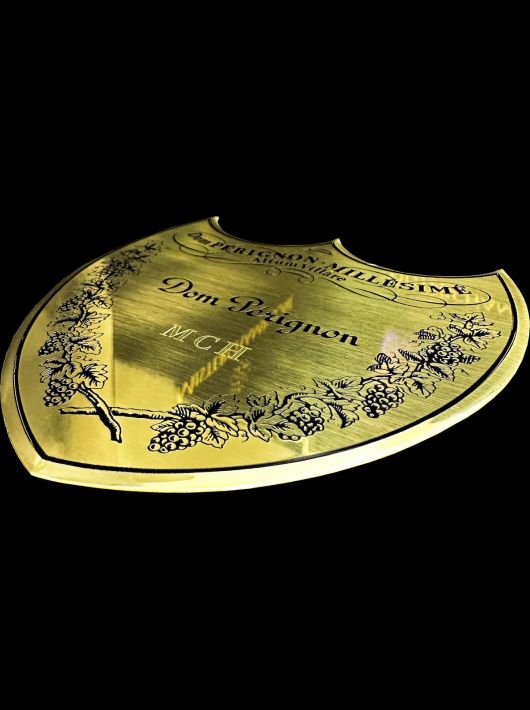 Dom Pérignon Individuelles Metallschild für Schatulle - maximal 3 Buchstaben