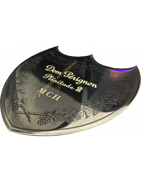 Dom Pérignon Individuelles Metallschild für P2 Giftbox - maximal 3 Buchstaben