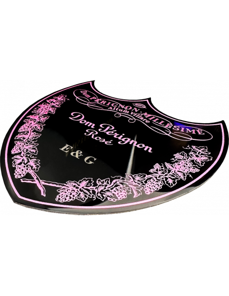 Dom Pérignon Personalized metal shield for Rosé Giftbox - 3 letters maximum