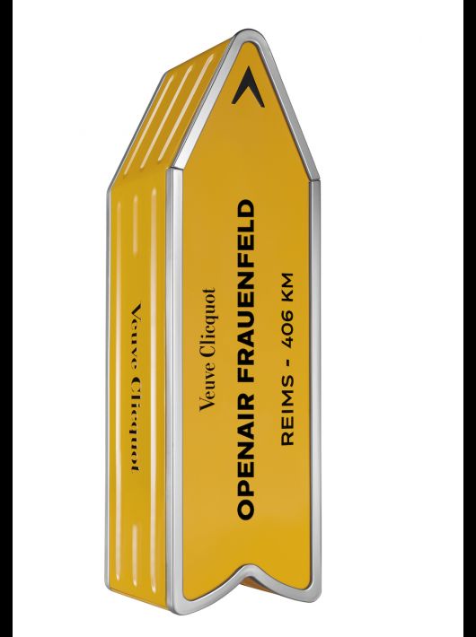 Veuve Clicquot ARROW "OPENAIR FRAUENFELD" Metal GIFTBOX Brut Carte Jaune - 75 cl