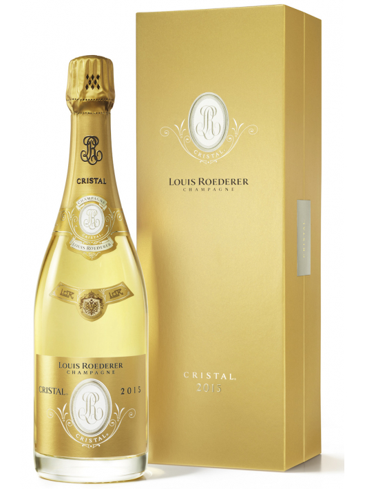 Cristal Louis Roederer SET 2 GLASSES + 1 GIFTBOX VINTAGE 2015 blanc - 75 cl