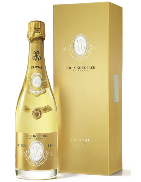 Cristal Louis Roederer Set 2 verres + 1 coffret Vintage 2015 blanc - 75 cl