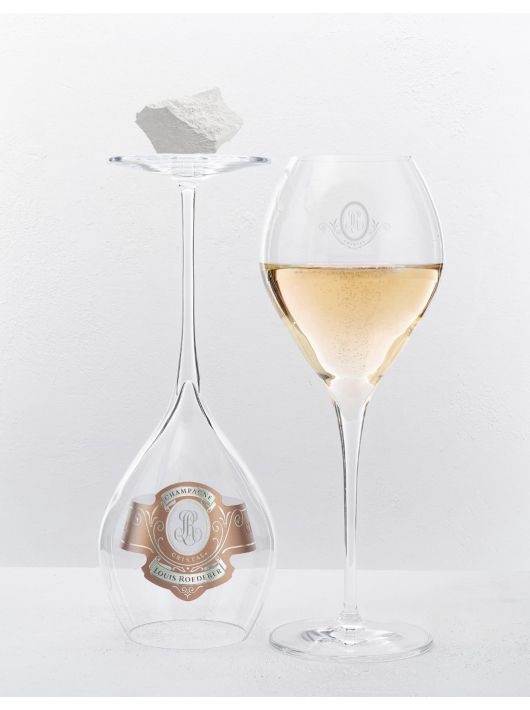 Cristal Louis Roederer SET 2 VERRES + 1 COFFRET Vintage 2014 rosé - 75 cl
