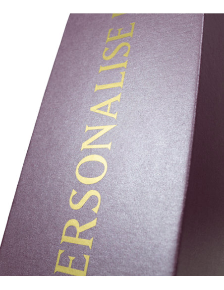 Misterchampagne.ch Giftbox RUBY Karton, 20 Buchstaben GOLD Personalisiert - 75 cl