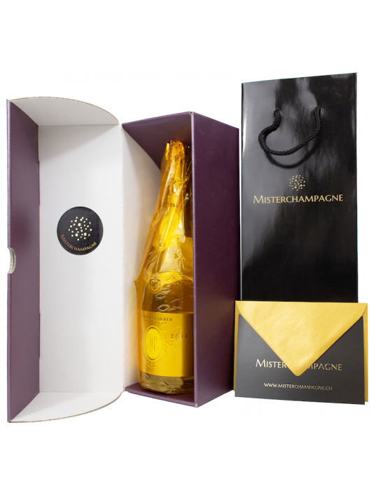 Misterchampagne.ch Giftbox RUBY cardboard, 20 letters GOLD Personalised - 75 cl