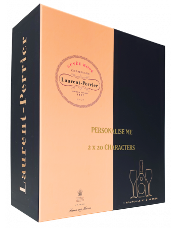 Laurent-Perrier Giftbox Personnalisable Cuvée rosé & 2 verres Limited Edition