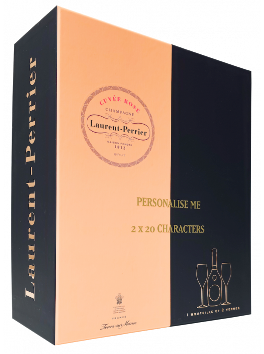 Laurent-Perrier Customisable Giftbox Cuvée rosé & 2 glasses Limited Edition