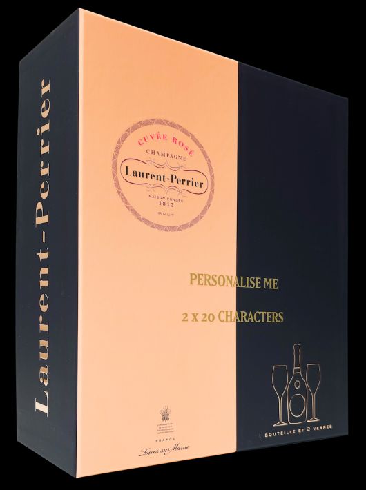 Laurent-Perrier Giftbox Personnalisable Cuvée rosé & 2 verres Limited Edition