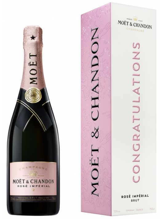 Moët & Chandon Rosé Impérial "CONGRATULATIONS" Giftbox - 75 CL