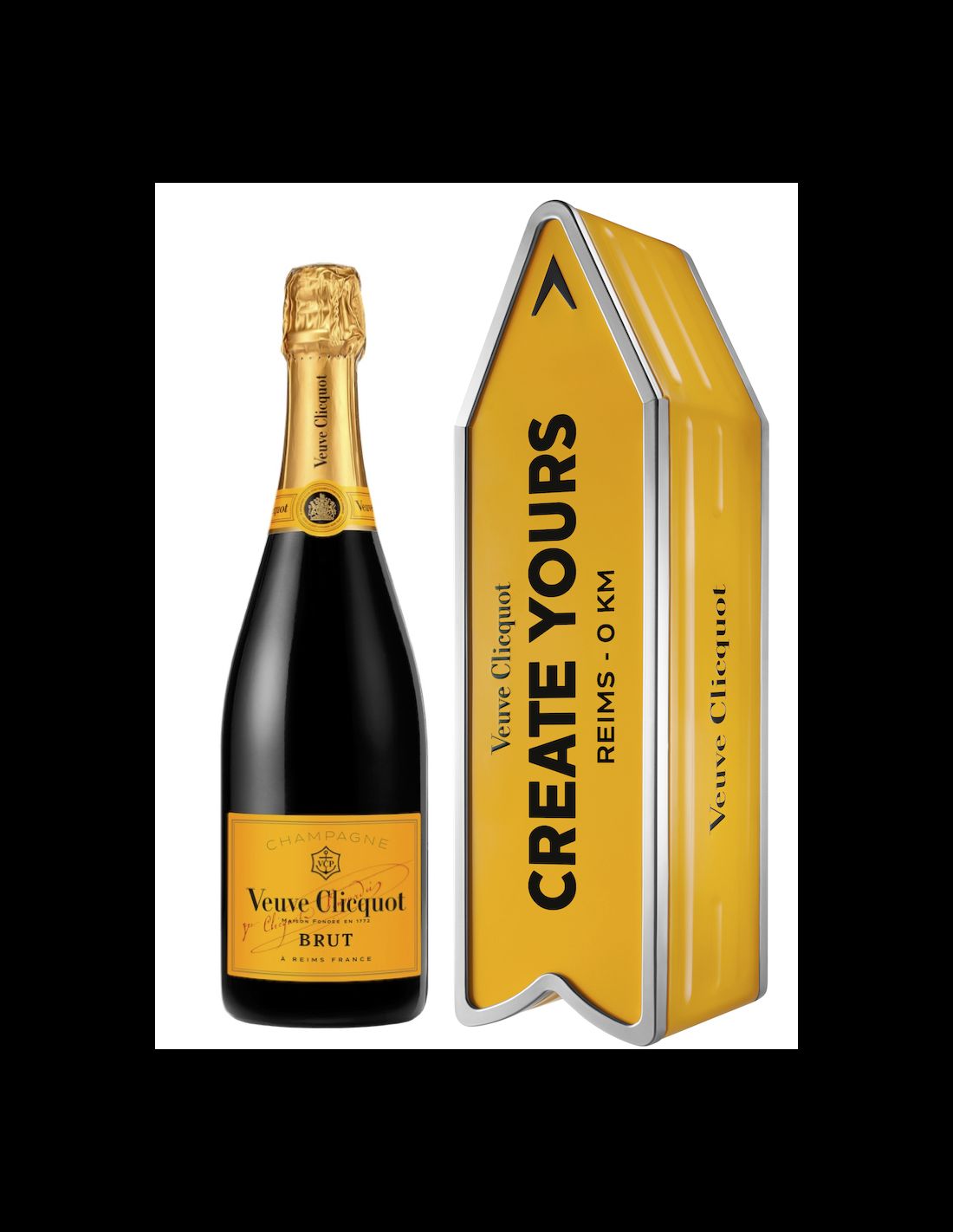 Veuve Clicquot 6x Yellow Trendy Champagne Flutes