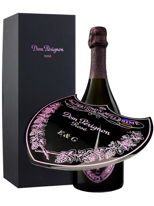 Dom Pérignon Vintage 2009 Rosé Giftbox with engraving on metal shield - 75 cl