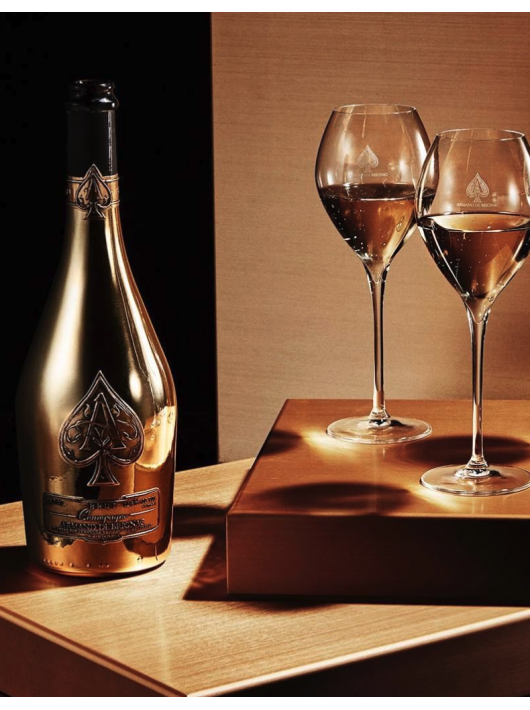 ARMAND DE BRIGNAC Set 2 glasses 28.5 cl & Giftbox Ace of Spades Brut Gold - 75 cl