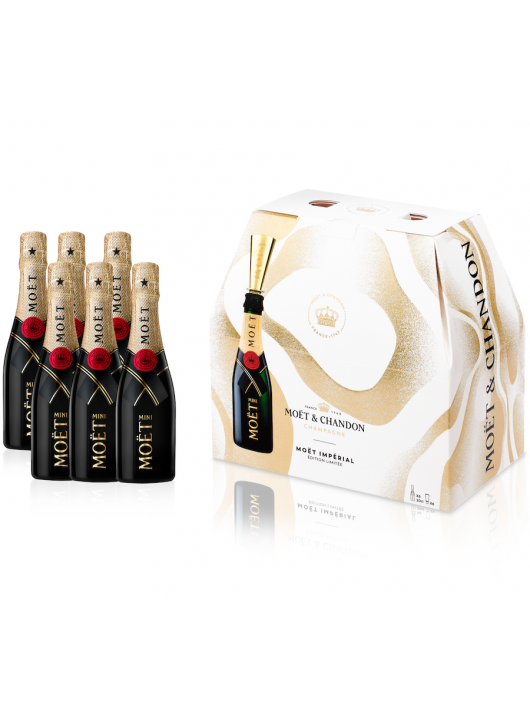 Moët & Chandon Giftbox 6 Mini Flûtes & 6 Mini Moët - 6 x 20 CL