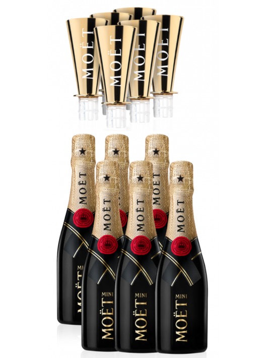 Moët & Chandon Giftbox 6 Mini Flûtes & 6 Mini Moët - 6 x 20 CL