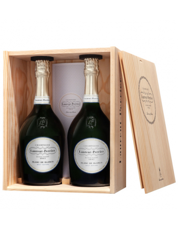 Laurent-Perrier Wooden box Duo Blanc de blancs - 2 x 75 cl