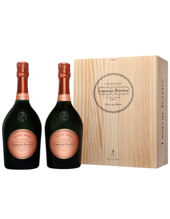 Laurent-Perrier Holzkiste Duo Cuvée rosé - 2 x 75 cl 2