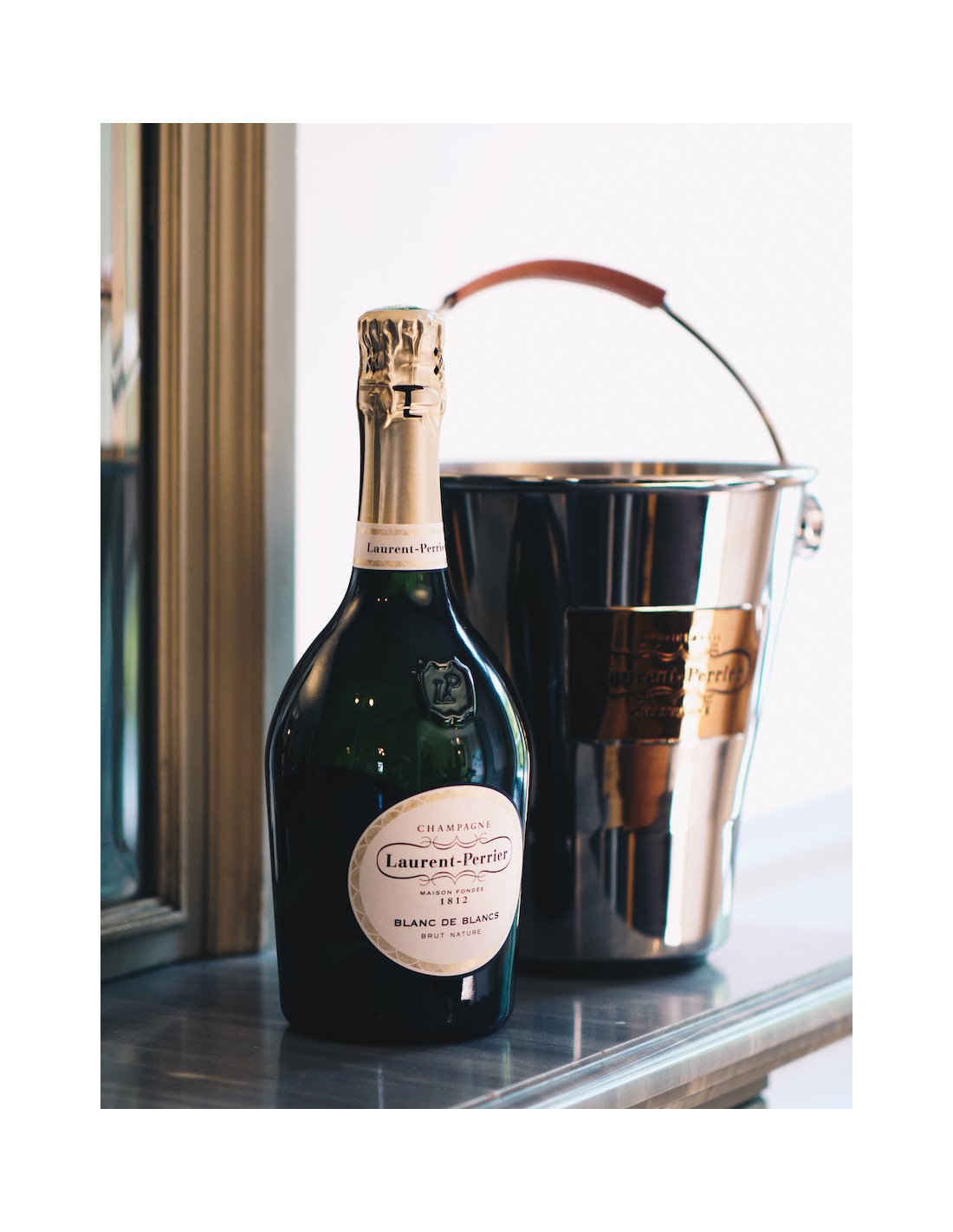 LaurentPerrier Set 1 Ice Bucket & 6 Blanc de blancs Nature 6 x 7...