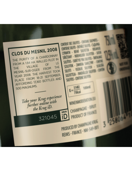 Krug Clos du mesnil blanc de blancs 2008 - 75 cl