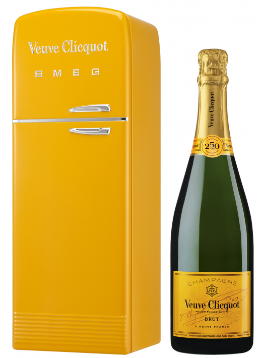 Veuve Clicquot Métal Giftbox SMEG Yellow card brut - 6x75 cl