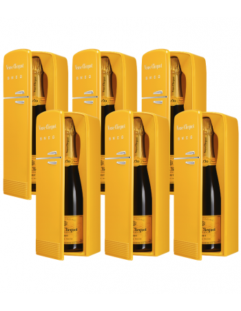 Veuve Clicquot Métal Giftbox SMEG Yellow card brut - 6x75 cl