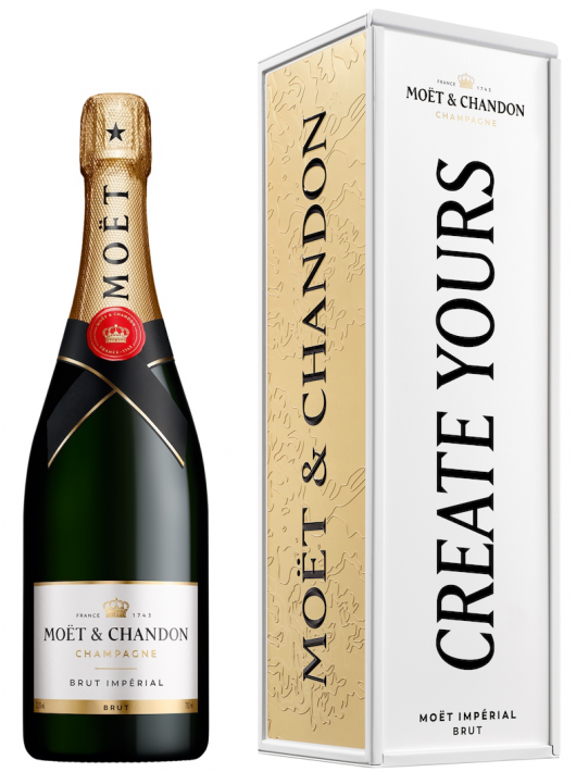 Moët & Chandon Brut Impérial Metall Geschenkbox "Personnalise Me" - 75 CL