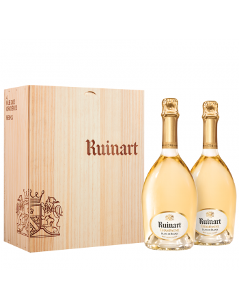 Ruinart HOLZKISTE MIT DEM DUO Blanc de blancs - 2 x 75 cl 2